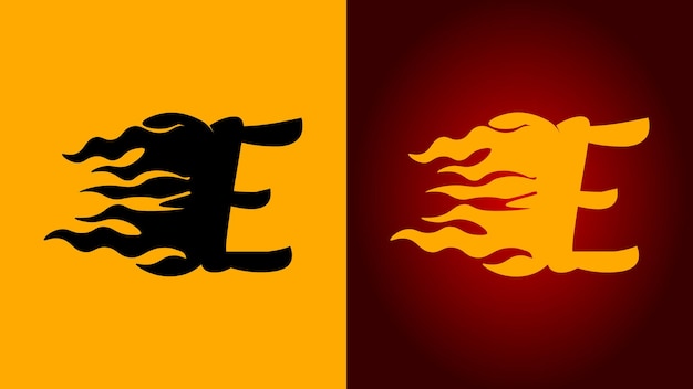 E Fire Logo Flame