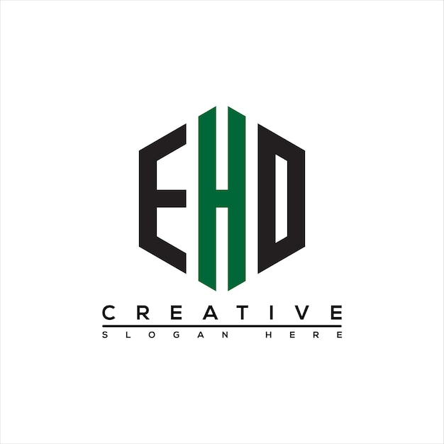 E,H,D letter veelhoek vorm logo design icoon. EHD logo ontwerp icoon.