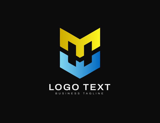 Vector e h negative logo branding identity corporate vector logo design