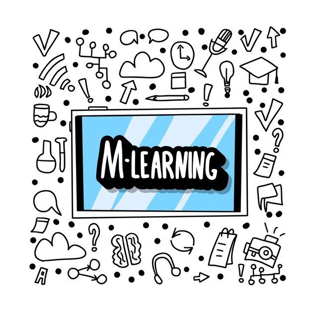 E-learning concept citatie Vector ontwerp set