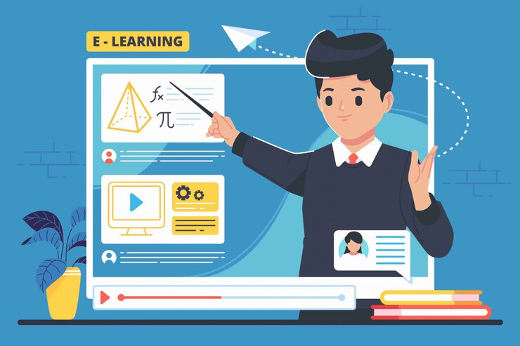 वेक्टर e - learning concept illustration