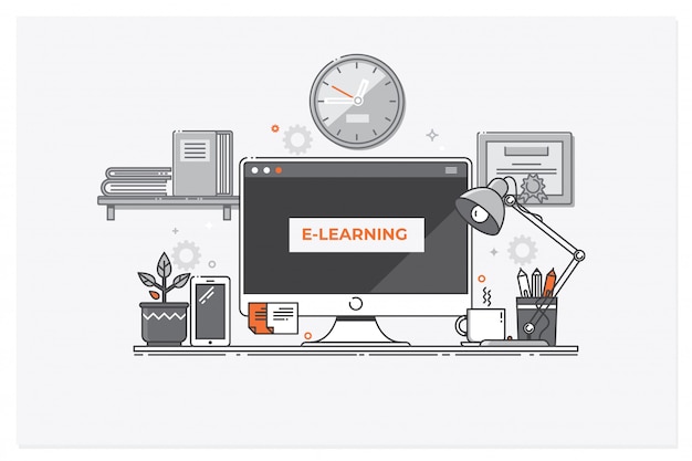 E-learning Concept, online education