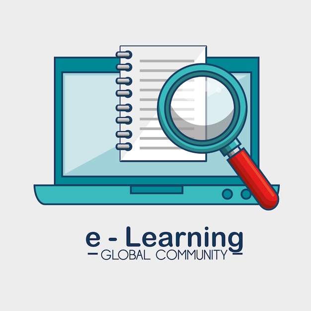 e-learning global community concept