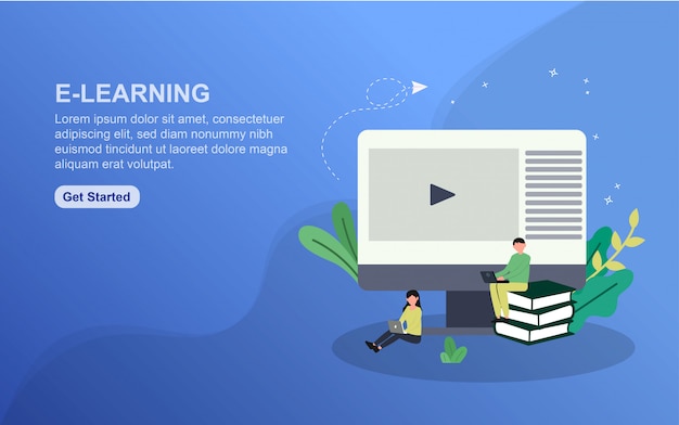 Modello di landing page e-learning