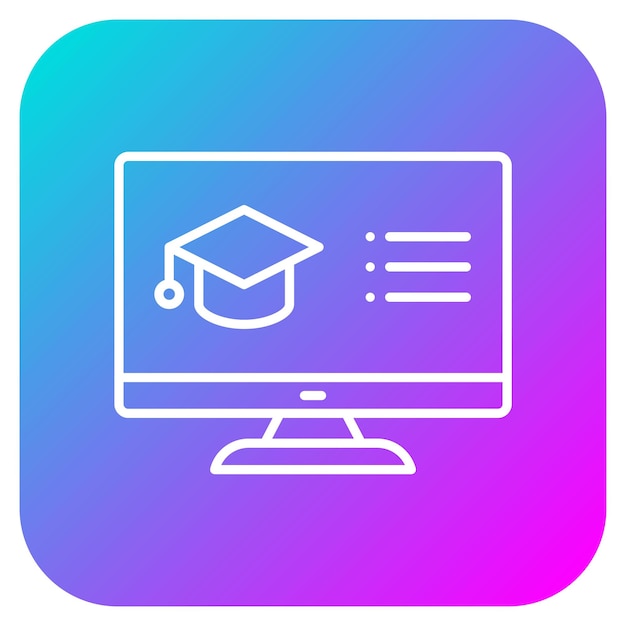 E-learning vector icoon Kan worden gebruikt voor Learning iconset