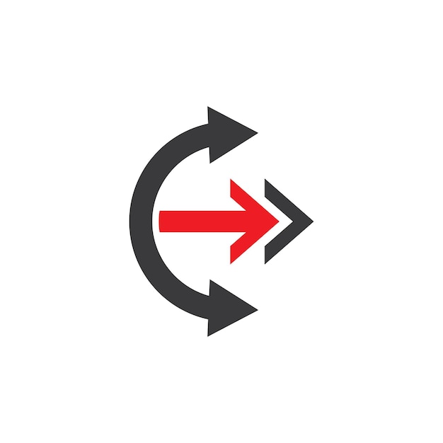 E letter arrow vector icon illustration design