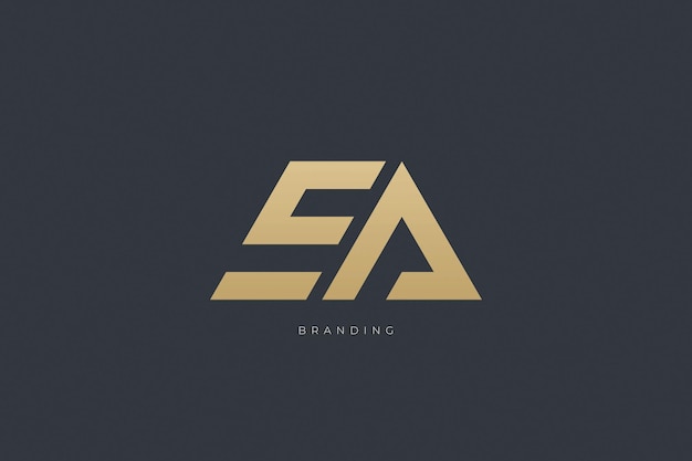 E Letter EA Combination Monogram Logo