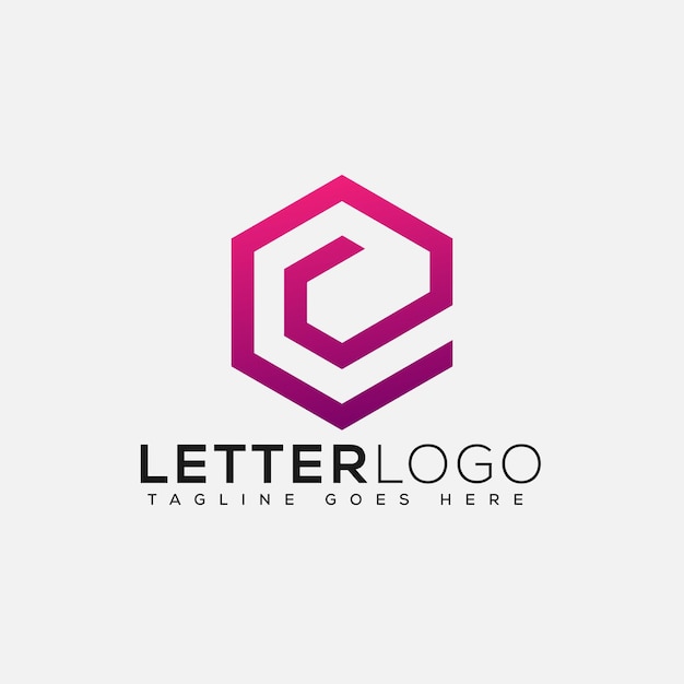 Vector e logo design template vector graphic branding element