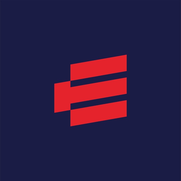 Дизайн логотипа E и шаблон