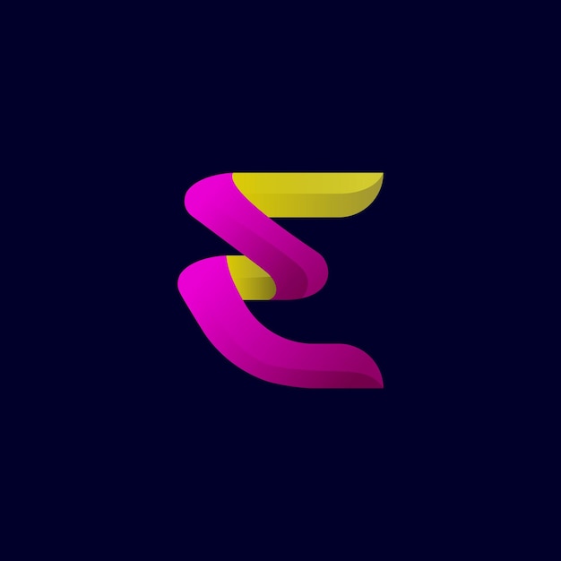e logo letter modern ontwerp