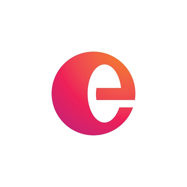 E-logo ontwerp en sjabloon