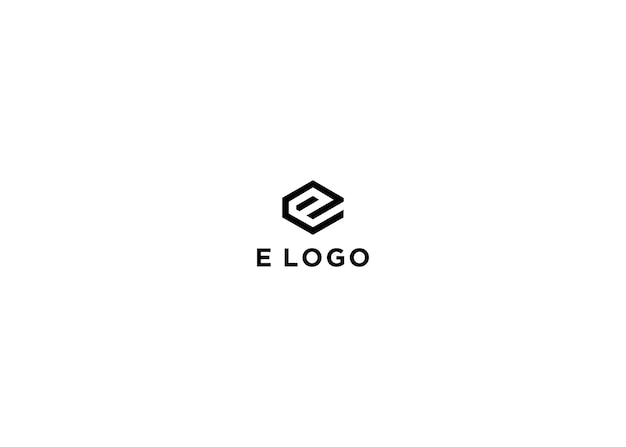 Vector e logo ontwerp vectorillustratie