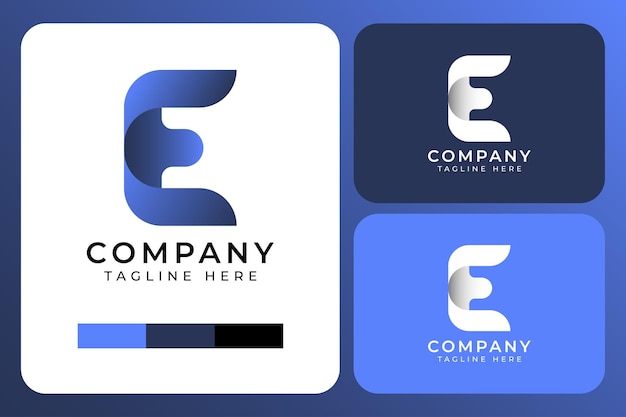 Vector e logo template with color gradient