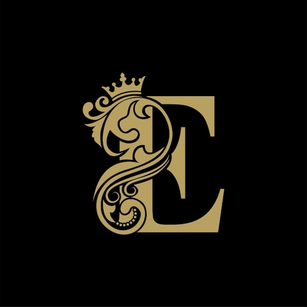 Vector e luxury logo