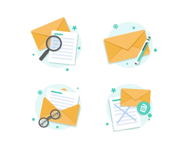 E-mail en messagingE-mail marketing campagne platte ontwerp pictogram vectorillustratie