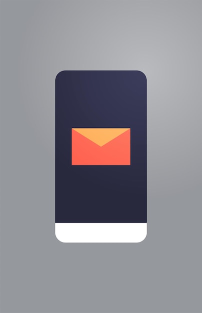 E-mail en smartphone platte vectorillustratie