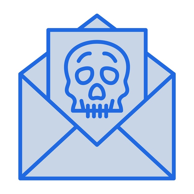 E-mail gehacked blauwe toon illustratie