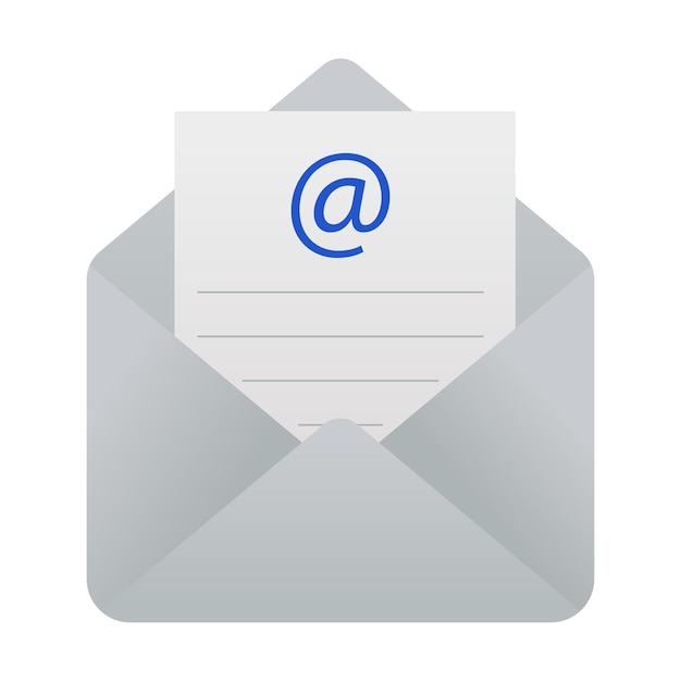 E-mail Gradient Vector Met Apenstaartje