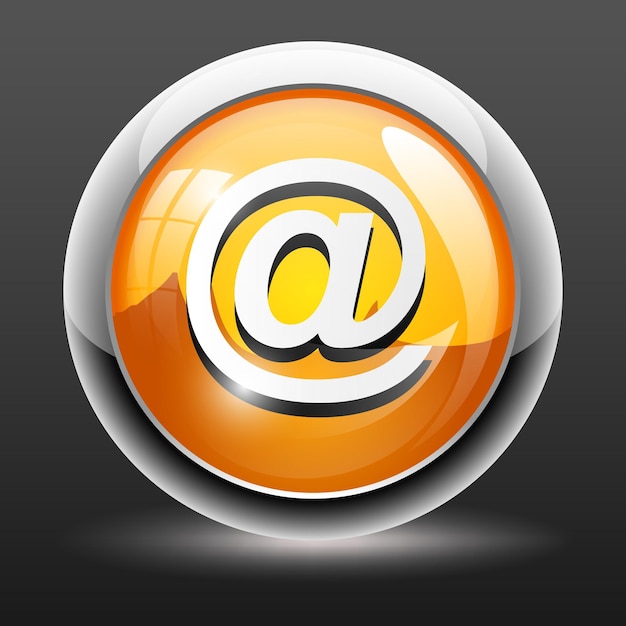 e-mail knop icoon geïsoleerd op wit