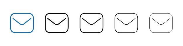 E-mail knop icoon Outline vector logo voor web ui