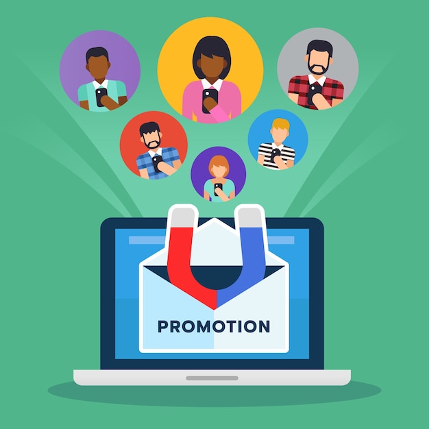 E-mail  marketing promotion attracting audience customer