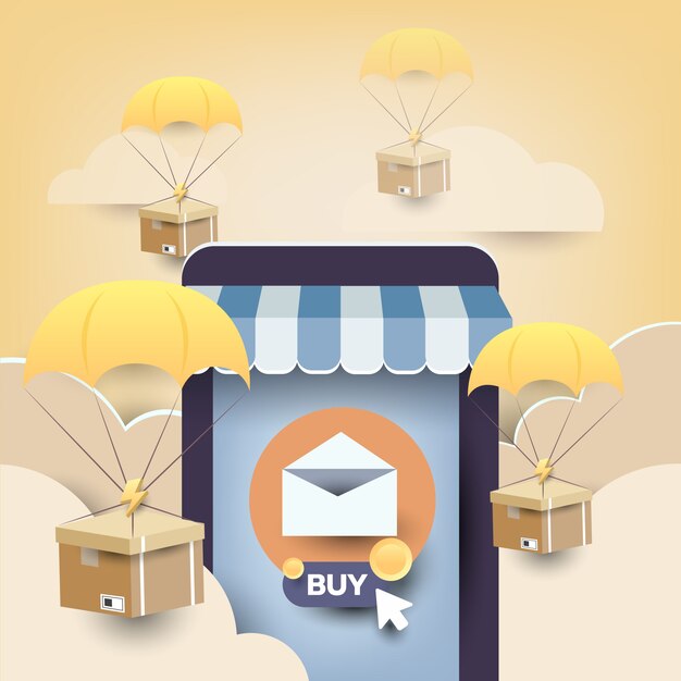 E-mail marketing promozione dal negozio mobile