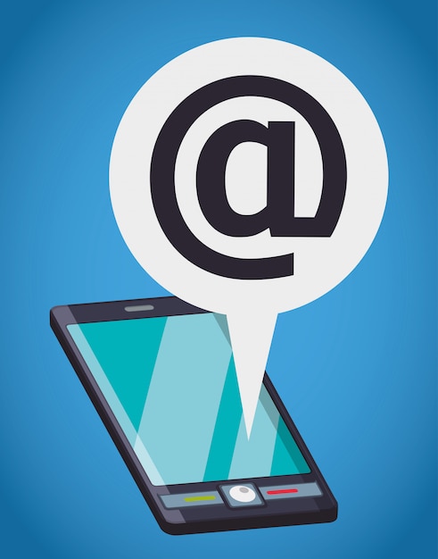 Vector e-mail ontwerp