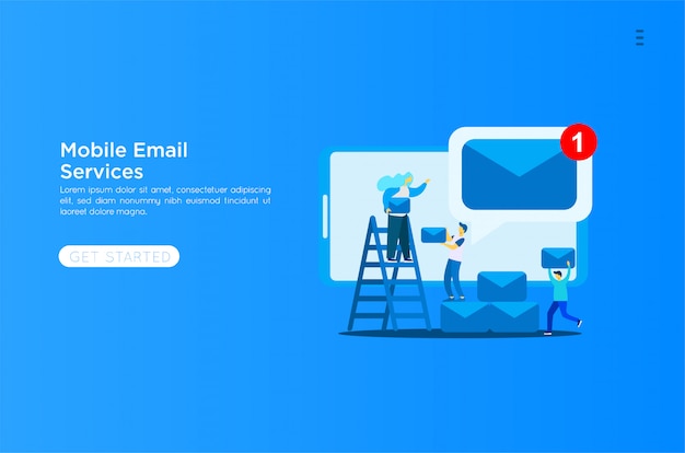 e-mail services illustratie