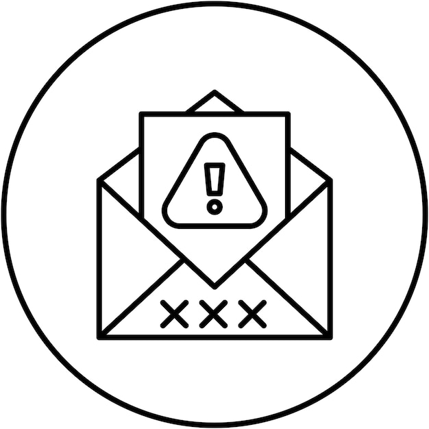 E-mail spam icon vector afbeelding Kan worden gebruikt voor Cyber Security