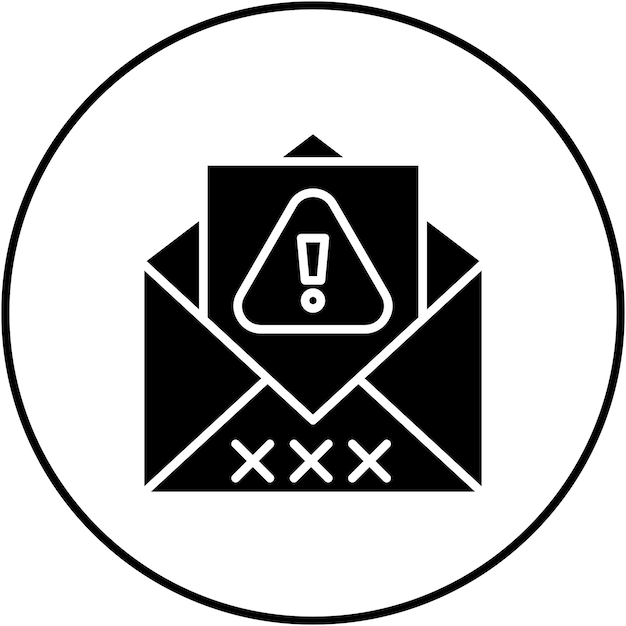 E-mail spam icon vector afbeelding Kan worden gebruikt voor Cyber Security