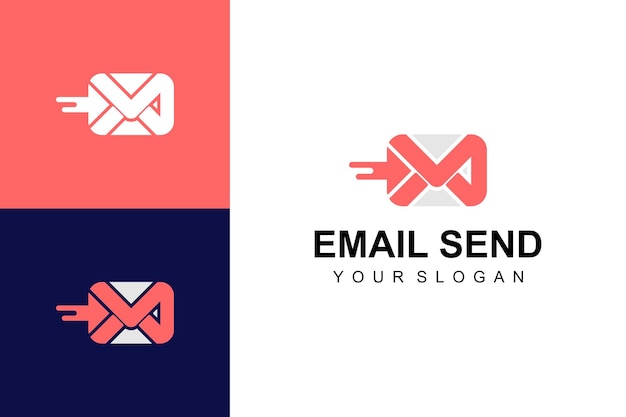 e-mail stuur logo-ontwerp en pictogrammen