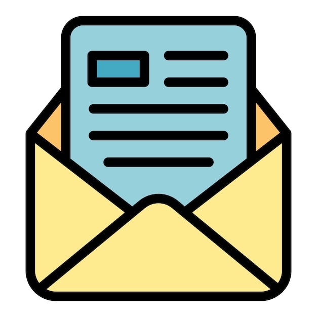 E-mailcampagne pictogram Overzicht e-mailcampagne vector pictogram kleur plat geïsoleerd