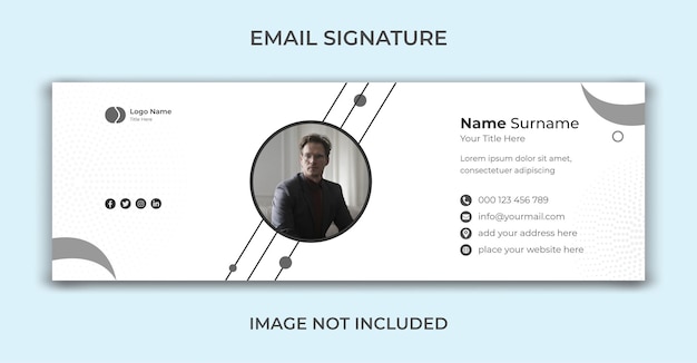 E-mailhandtekening of persoonlijk omslagbannersjabloonontwerp