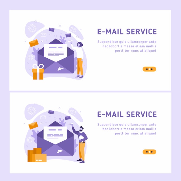 E-mailservice isometrische illustratie. e-mailberichtconcept als onderdeel van bedrijfsmarketing.