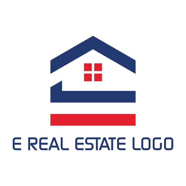 Vector e real estate letter logo