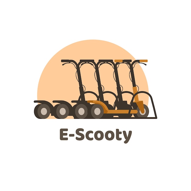 E Scooty Logo Design