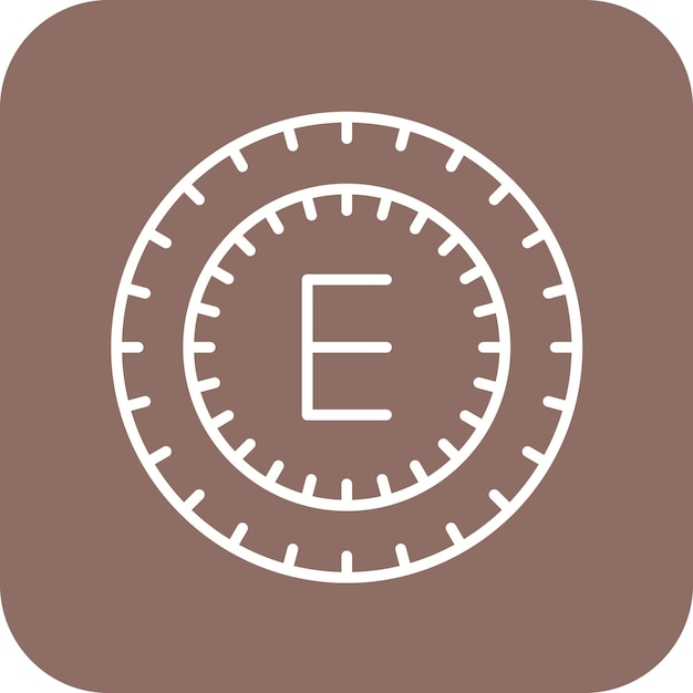 Векторное изображение значка E Shot может быть использовано для копирайтинга