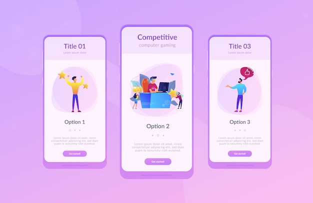 E-sport app interface template