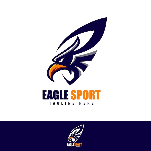 Шаблон логотипа e sport eagle