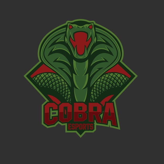 E logo sportivo del serpente cobra