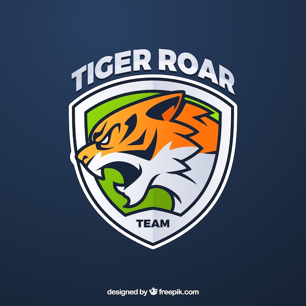 E-sport team logo sjabloon met tijger