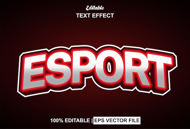 E sport teksteffect met 3D-stijl en bewerkbaar