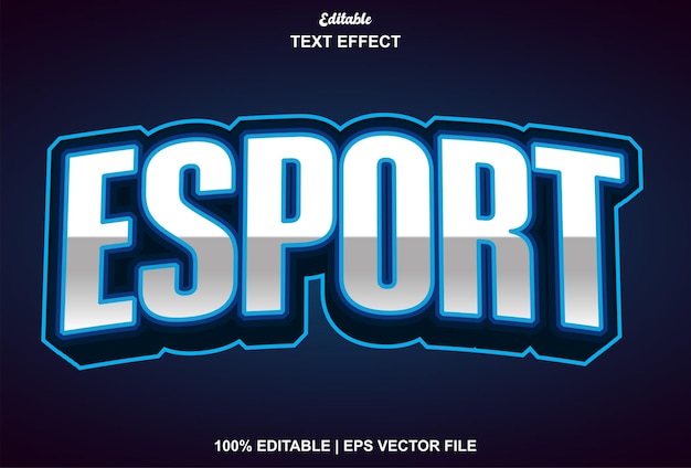 E sport text effect and editable