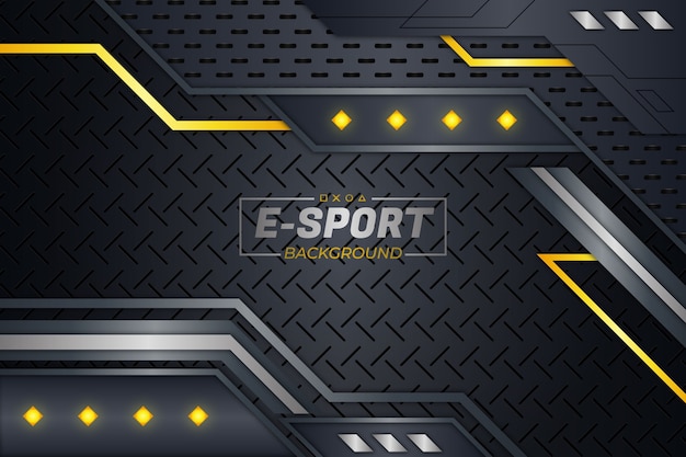 E Sports achtergrond gele stijl