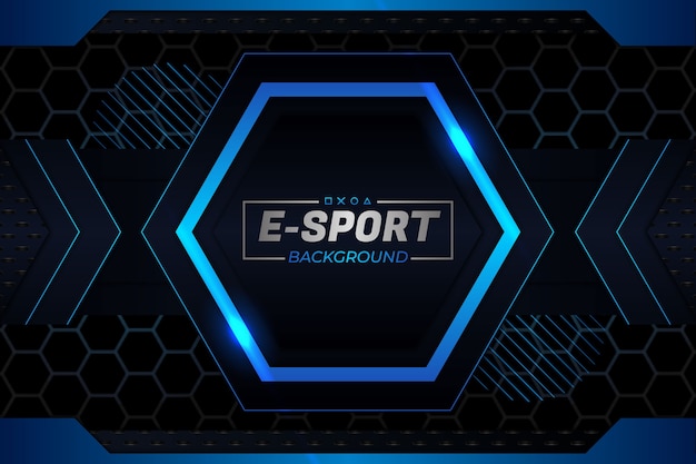 E Sports Background Dark and Blue Style