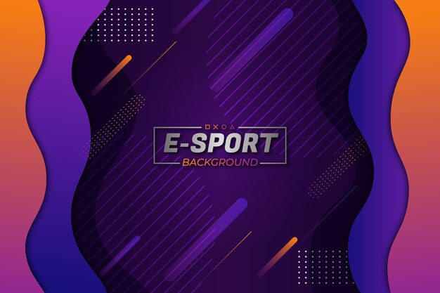 E-sports background purple orange fluid style