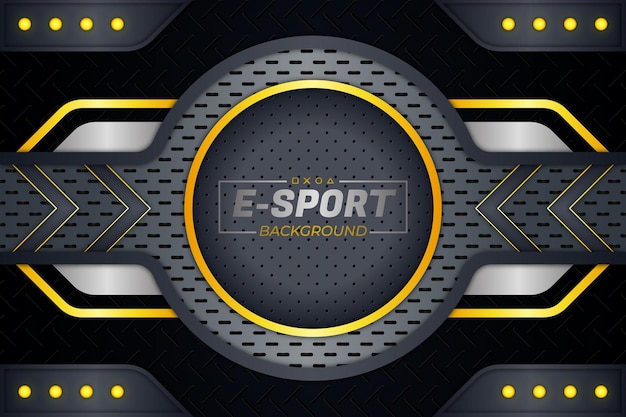 Stile di sfondo giallo di e-sport