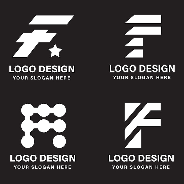 E vector alfabet logo ontwerp collecties