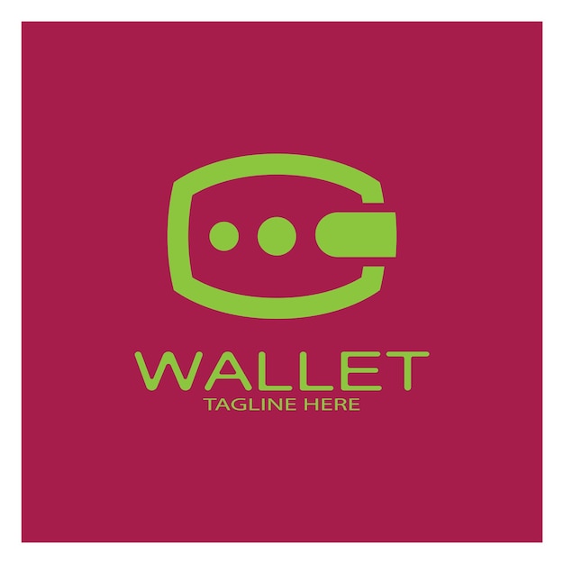 Icona dell'illustrazione del logo del portafoglio e con un concetto semplice e moderno per applicazioni di archiviazione di denaro digitale per portafogli elettronici vettore di transazioni di denaro digitale per il risparmio digitale