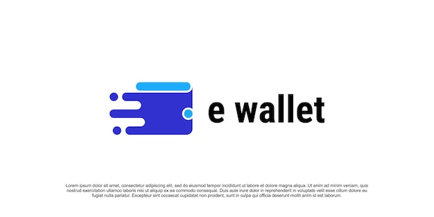 eWalletのロゴデザインのテンプレート 支払いアイコン